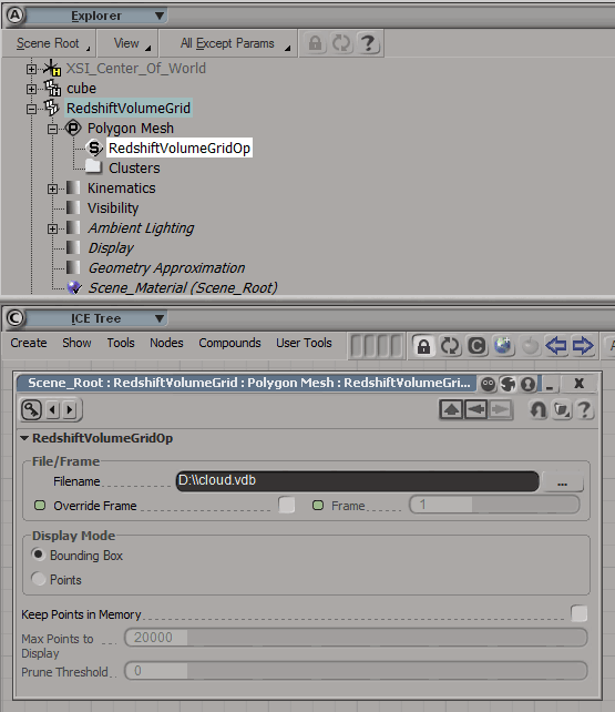 vdb file path in redshift primitive