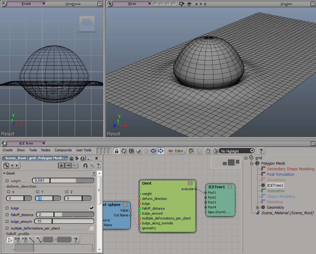 bi-directional ice deformation