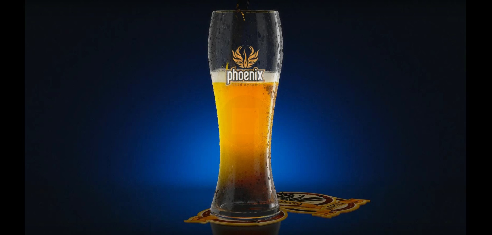 Phoenix FD beer with foam