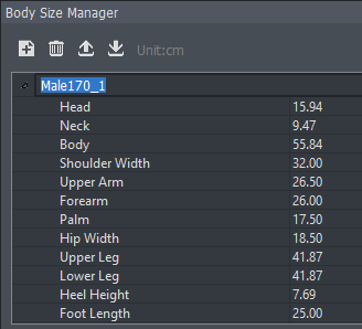 AXIS body size manager