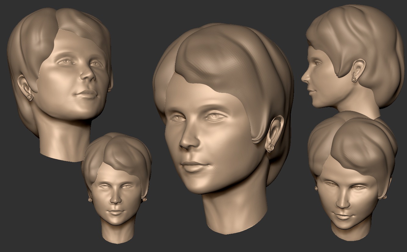 Woman head sculpt April 22, 2019