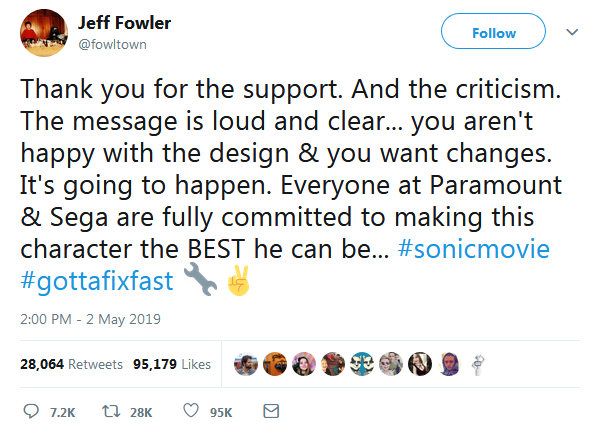 Sonic director replies