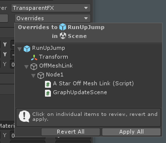 Unity Apply All overrides button