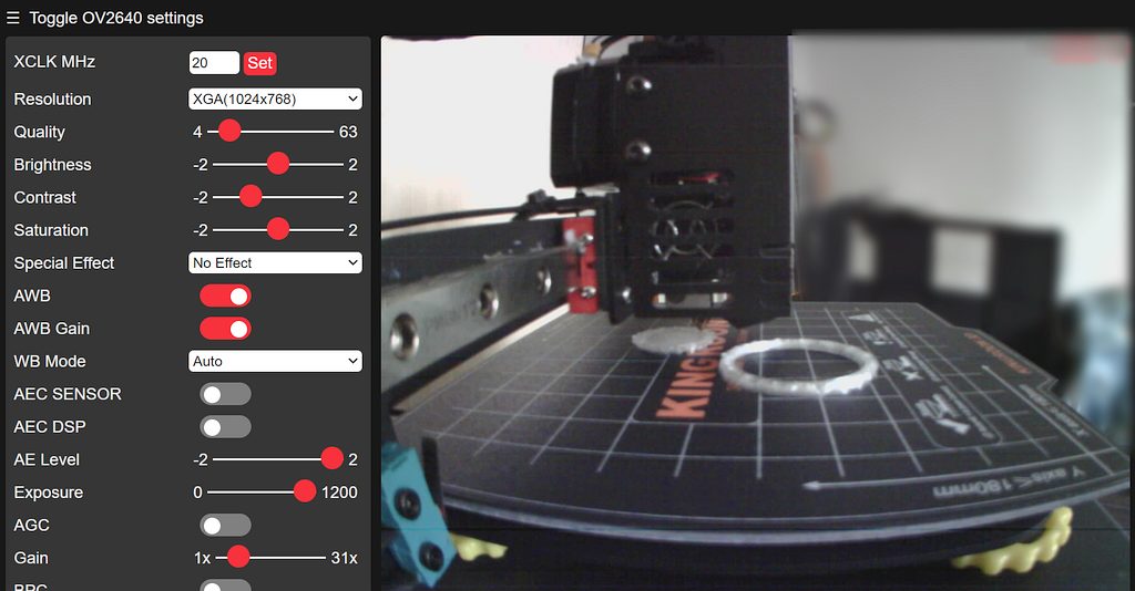 3D Print Monitoring with ESP32-CAM Interface