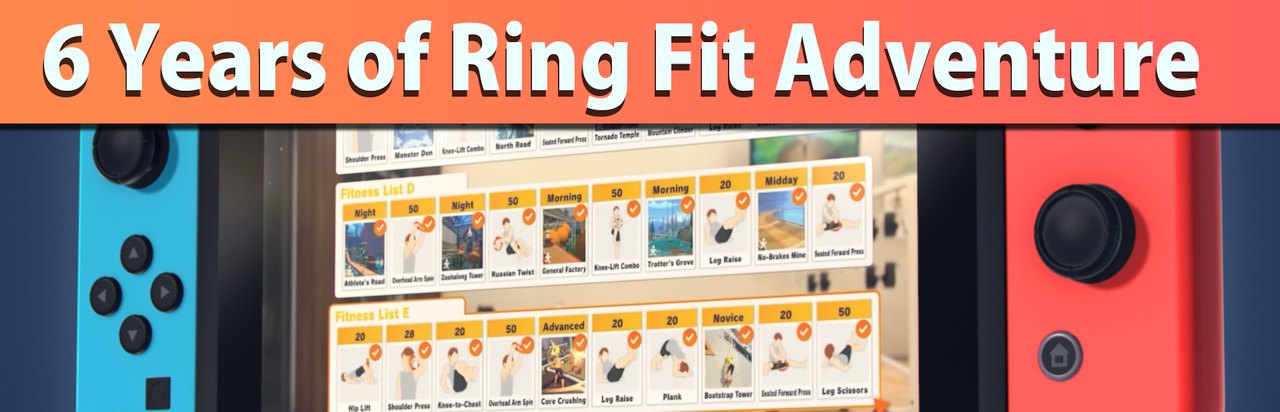 6 Years Of Fitness With Ring Fit Adventure. Results, Custom Workouts, Notes On Sustainable Wellness. And a Survey